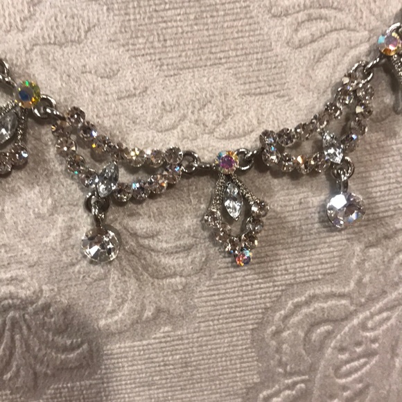 **3 for $15** Rhinestone necklace. 16” - Picture 4 of 5